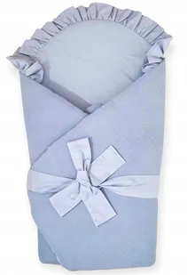 CZAS BOBASA ROŻEK BECIK OTULACZ NIEMOWLĘCY MUŚLINOWY 80x80cm DWUSTRONNY PREMIUM NIEBIESKI - Rożki i beciki - miniaturka - grafika 1