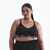 Bielizna sportowa damska - Biustonosz treningowy Nike Indy Light Support Plus Size black/black/white WYSYŁKA W 24H 30 DNI NA ZWROT - miniaturka - grafika 1