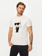 Koszulki męskie - KARL LAGERFELD T-Shirt 755075 544250 Biały Regular Fit - miniaturka - grafika 1