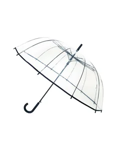 Smati, Długi parasol przezroczysty 12 żeber, czarna bordiura - Parasole - miniaturka - grafika 1