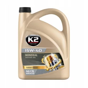K2 TEXAR 15W40 TURBO DIESEL 5 L O14D0005 - Chemia warsztatowa - miniaturka - grafika 1