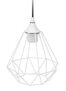 HowHomely Lampa wisząca HowHomely Lampa geometryczna Diamond biała 25 cm metalowa 10-1566B - Lampy sufitowe - miniaturka - grafika 2