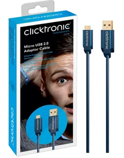 Clicktronic Kabel USB 2.0 64002 [1x Złącze męskie USB 2.0 A 1x Złącze męskie micro-USB 2.0 B] 0.50 m niebieski - Kable USB - miniaturka - grafika 3