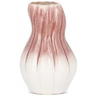 Wazony i flakony - Nowoczesny Wazon Ceramiczny Vita 16X16X25 Kremowy + Różowy - miniaturka - grafika 1