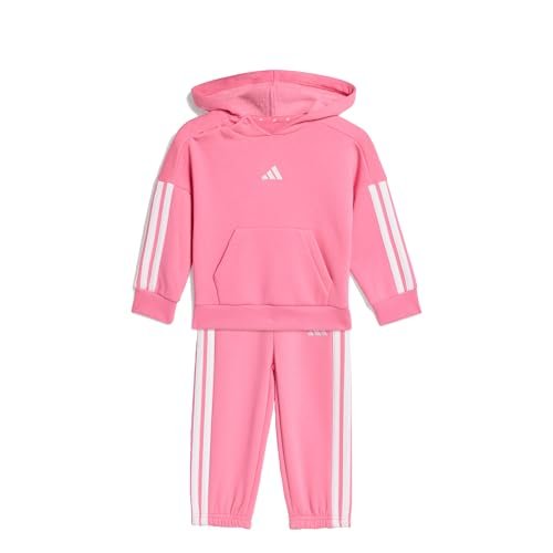 adidas uniseks-baby ESSENTIALS HOODED JOGGER, pink fusion/white, 3-4 Years