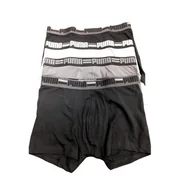 Majtki męskie - Bokserki męskie Puma BASIC BRAND ELASTIC 4-PACK czarne 93819701-L - miniaturka - grafika 1