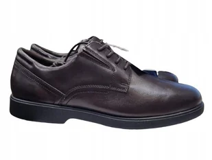 GEOX PÓŁBUTY MĘSKIE BRĄZOWE SKÓRZANE 40 ŻTK - Półbuty męskie - miniaturka - grafika 1