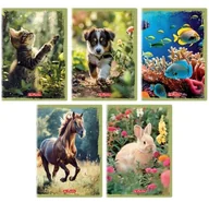Zeszyty szkolne - Herlitz Zeszyt A532k linia z marginesem Animals (10szt) - miniaturka - grafika 1