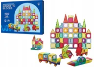 Klocki - KREATYWNE KLOCKI BLOKI PANELE MAGNETYCZNE 3D 110EL KONSTRUKCYJNE POJAZDY - miniaturka - grafika 1
