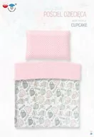 Pościel dla dzieci - Darymex Pościel bawełniana 100x135 Cupcake Serca różowa groszki 7790 do łóżeczka - miniaturka - grafika 1