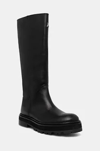 Patrizia Pepe kozaki skórzane damskie kolor czarny na platformie 8Y0135 L048 FB30 - Kozaki damskie - miniaturka - grafika 1