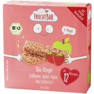 Przekąski dla dzieci - Fruchtbar Baton zbożowy Bio, truskawka, jabłko, owies, po 12 miesiącu, 6 x 23 g - miniaturka - grafika 1