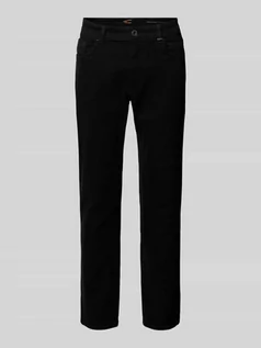 Spodnie męskie - Jeansy o kroju regular fit z 5 kieszeniami - grafika 1
