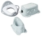 Nocniki - Zestaw NOCNIK grający PODNÓŻEK nakładka miękka SOWY SZARY - miniaturka - grafika 1