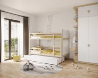 Łóżka dla dzieci i młodzieży - Łóżko piętrowe 190x80 szare  MAX 3-osobowe - miniaturka - grafika 1