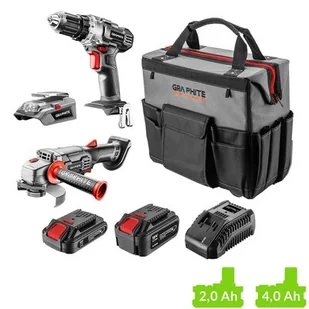 Topex Grupa sp. z o.o. S.K. Zestaw Energy+ wiertarko wkrętarka 58G000, szlifierka 58G003, 58G025, 2x aku 58G001 i 58G004, 58G002, 58G0930 58G093-CS - Narzędzia warsztatowe - miniaturka - grafika 1