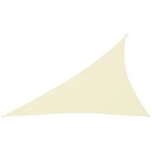 vidaXL Trójkątny żagiel ogrodowy, tkanina Oxford, 3x4x5 m, kremowy vidaXL - Parasole ogrodowe - miniaturka - grafika 1