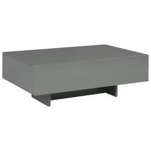 vidaXL Stolik kawowy, wysoki połysk, szary, 85x55x31 cm, MDF - Ławy i stoliki kawowe - miniaturka - grafika 1