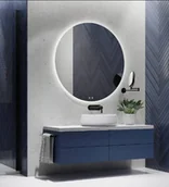 Lustra - Lustro okrągłe LED 70 cm mata grzewcza ściemniacz zmienna barwa POLSKA - miniaturka - grafika 1