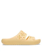 Klapki i japonki damskie - Crocs Klapki Classic Floral Cutout Sandal 210966 Pomarańczowy - miniaturka - grafika 1