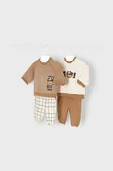 Komplety dla niemowląt - Mayoral Newborn komplet niemowlęcy (2-pack) kolor brązowy - miniaturka - grafika 1