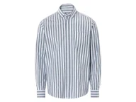 Koszule męskie - LIVERGY® Koszula męska Oxford bawełniana (W paski/ biały/niebieski, L (41/42)) - miniaturka - grafika 1