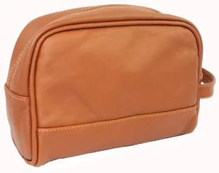 Skórzana Kosmetyczka Prostokątna MAGRE (PL) Skóra Naturalna Licowa Adrian DeLuxe BRĄZOWY Gładki 24 x 17 x 10 [cm] - Kosmetyczki, organizery i kuferki - miniaturka - grafika 5