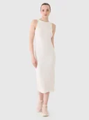 Sukienki - Damska sukienka midi 4F 4FRSS25TDREF180 - biała - miniaturka - grafika 1