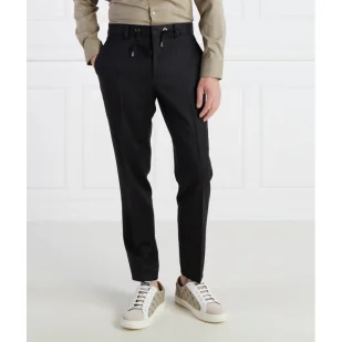 BOSS Wełniane spodnie H-Genius-DS-B1 | Slim Fit - Spodnie męskie - miniaturka - grafika 1