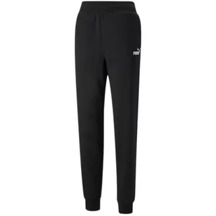Spodnie damskie Puma ESS+ Embroidery High-Waist Pants FL czarne 670007 01-L - Spodnie męskie - miniaturka - grafika 1