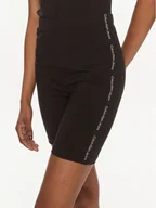 Spodenki damskie - Calvin Klein Jeans Kolarki Logo J20J223137 Czarny Slim Fit - miniaturka - grafika 1