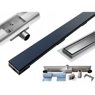 Odpływy liniowe - Mexen Flat Odpływ Liniowy 100 CM Szklany Czarny - miniaturka - grafika 1