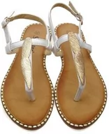 Sandały damskie - Sandały damskie japonki 163P białe - miniaturka - grafika 1