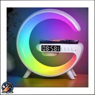 Głośniki przenośne - PRZENOŚNY GŁOŚNIK BLUETOOTH ZEGAR BUDZIK LAMPKA NOCNA RGB ŁADOWARKA G63 - miniaturka - grafika 1