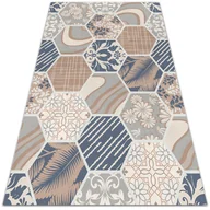Dywany - Modny winylowy dywan Hawajskie hexagony 120x180 cm - miniaturka - grafika 1