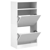 Szafki na buty - vidaXL Szafka na buty biała 60x34x116 cm materiał drewnopochodny - miniaturka - grafika 1