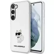 Etui i futerały do telefonów - Etui ochronne na telefon Karl Lagerfeld KLHCS23SHNCHTCT do Samsung Galaxy S23 S911 transparent hardcase Ikonik Choupette - miniaturka - grafika 1