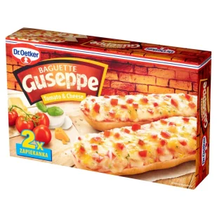 Dr. Oetker Guseppe Zapiekanka z pomidorami serem edamskim cheddar i mozzarella 250 g (2 x 125 g) - Dania mrożone - miniaturka - grafika 1