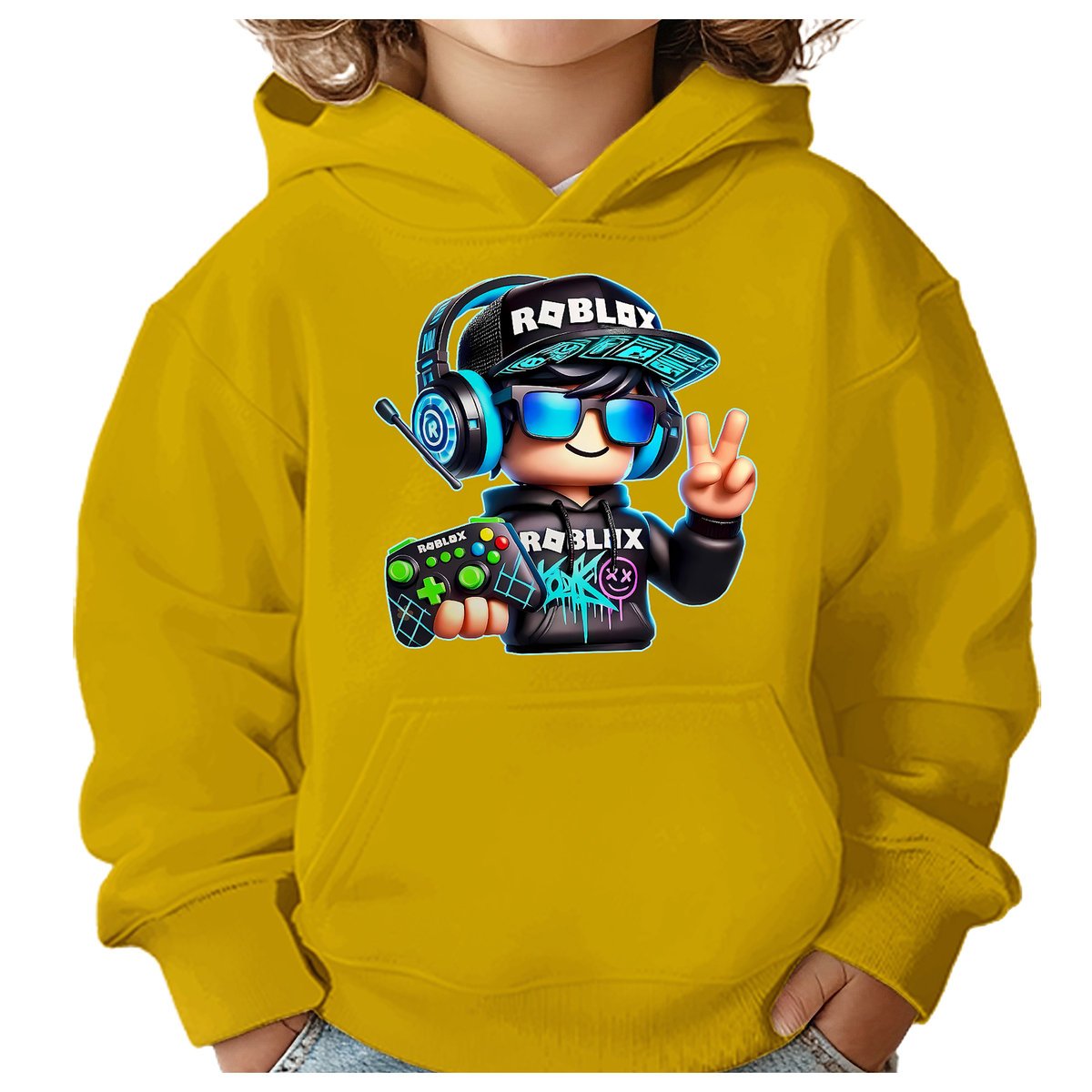 BLUZA DZIECIĘCA Z KAPTUREM ROBLOX GRACZ 122-128 DLA DZIECKA PREZENT