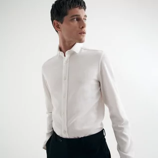 Koszule męskie - Reserved - Koszula super slim fit - Biały - grafika 1