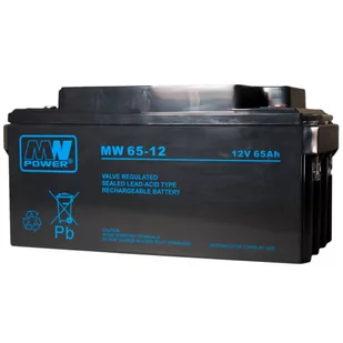 MW Power Akumulator AGM MW 65-12 12V 65Ah M6 - Akumulatory ogólnego zastosowania - miniaturka - grafika 1
