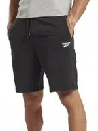 Spodenki męskie - SPODENKI czarne Reebok 100202826 bawełniane M - miniaturka - grafika 1