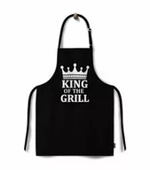 Fartuchy i rękawice kuchenne - Fartuch kuchenny KING OF THE GRILL 65x77 cm Czarny - miniaturka - grafika 1