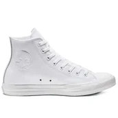 Moda i Uroda OUTLET - Buty Converse Chuck Taylor All Star Hi Mono Leather 1T406 - białe - miniaturka - grafika 1