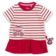 Sukienki - Sigikid Dziewczęca sukienka dziecięca, Czerwony-biały/w paski/koń, 86 cm - miniaturka - grafika 1