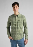 Koszule męskie - LEE LEESURE SHIRT BRINDLE GREEN L66NONUA M - miniaturka - grafika 1