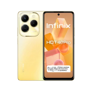Infinix Hot 40 Pro 8/256GB Złoty - Telefony komórkowe - miniaturka - grafika 1