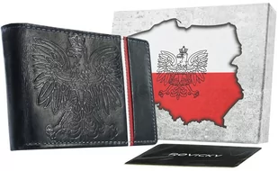 Portfel Męski ROVICKY Skóra Licowa Poziomy Dwa Skrzydełka N992A-HP/ 3278 RFID ,,GODŁO,, GRANATOWY 12.5 x 9 x 2 [cm] - Portfele - miniaturka - grafika 1
