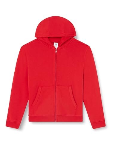 Mukua Byron Kids Bluza dziecięca z zamkiem błyskawicznym i kapturem, kolor czerwony, rozmiar 3/4