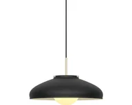 Oprawy, klosze i abażury - Elegancka czarna lampa wisząca Latif z ozdobnym szklanym kloszem - miniaturka - grafika 1